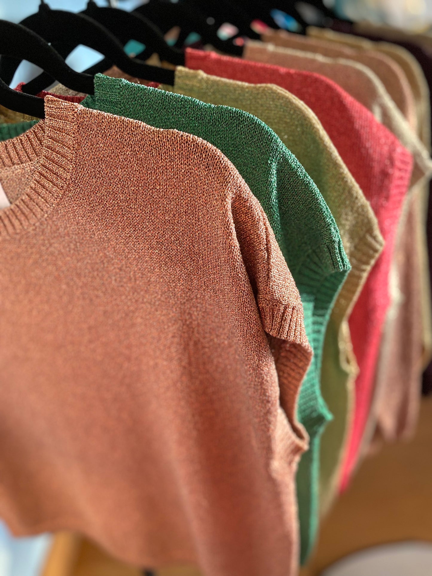 Shimmering Lurex Tank Tops