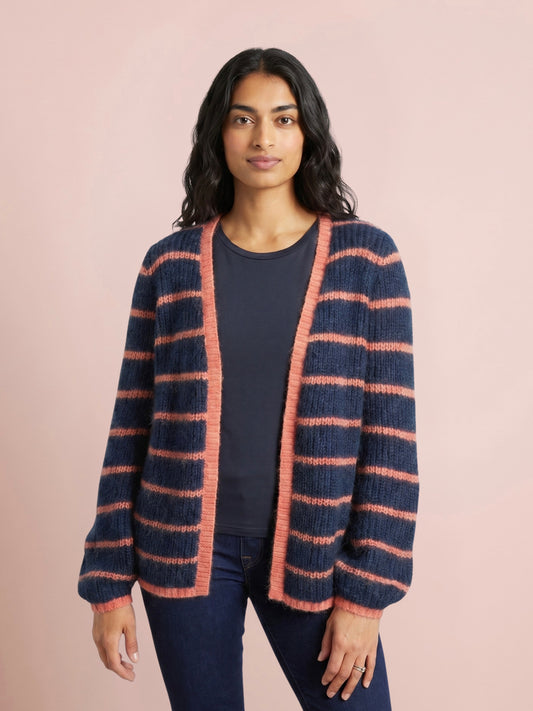 Lizzy Striped Chunky Knitted Cardigan