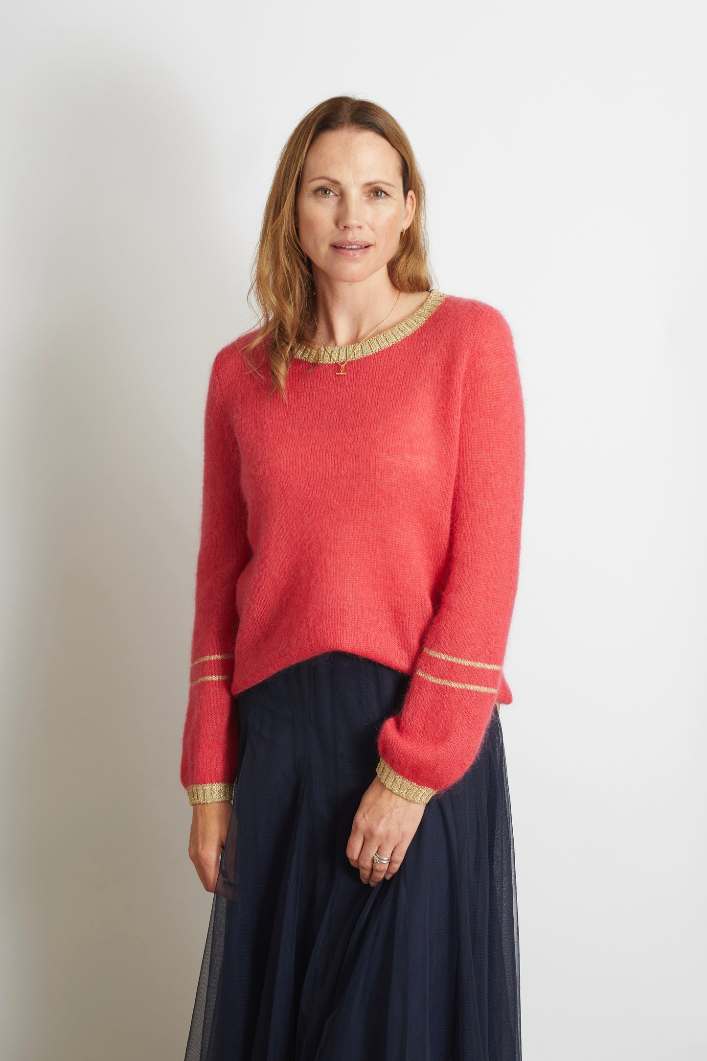 Lottie Mohair & Merino Knit Jumper with Lurex Trim