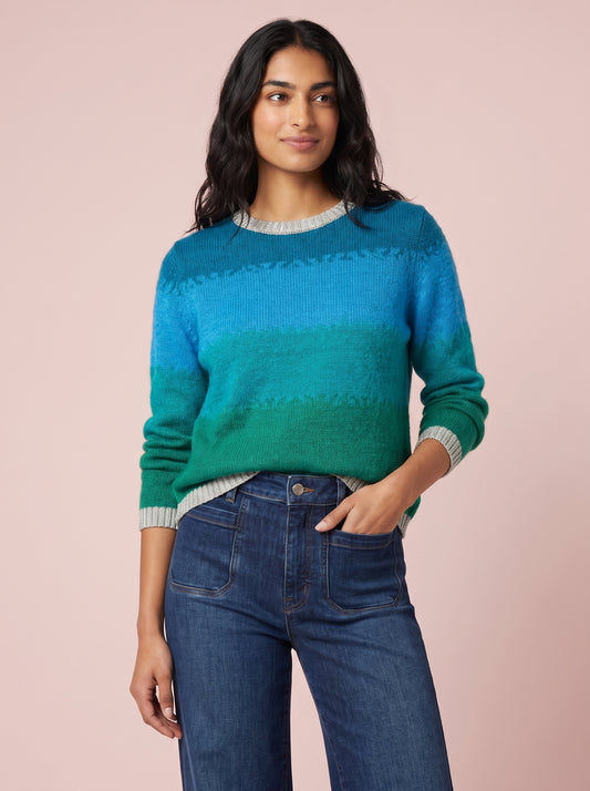Amelia Ombre Mohair & Merino Knit Jumper with Lurex Trim