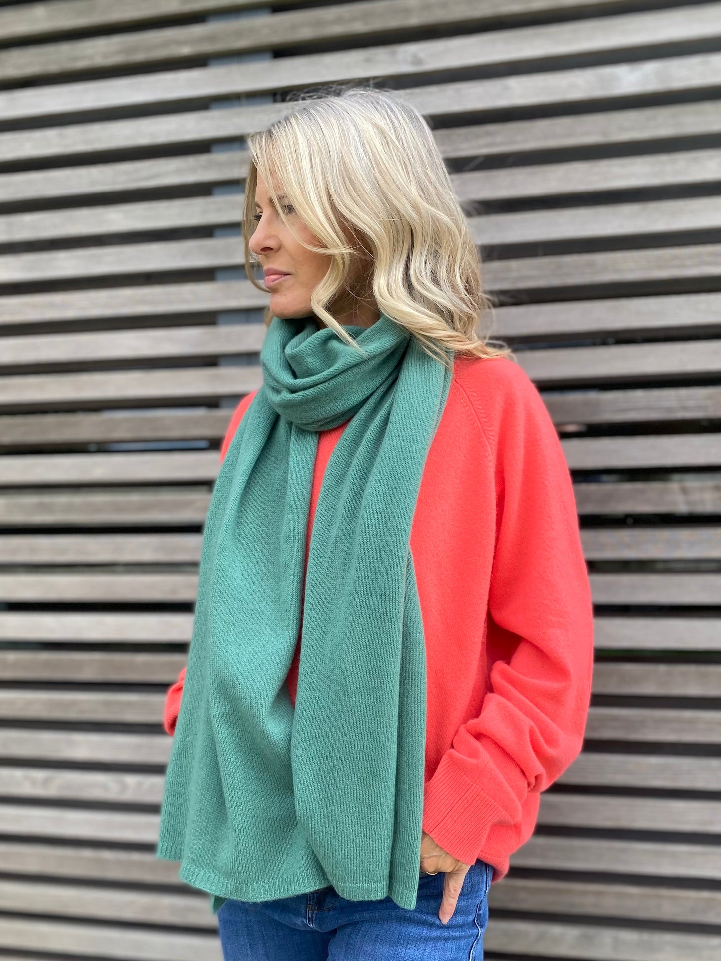 Pure Mongolian Cashmere Wraps in Fern Green