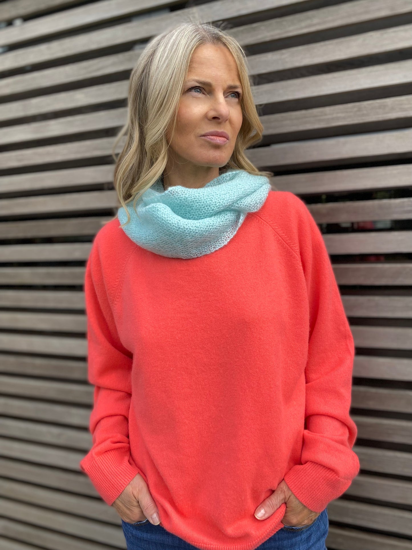 Colourful Loose Knit Snood