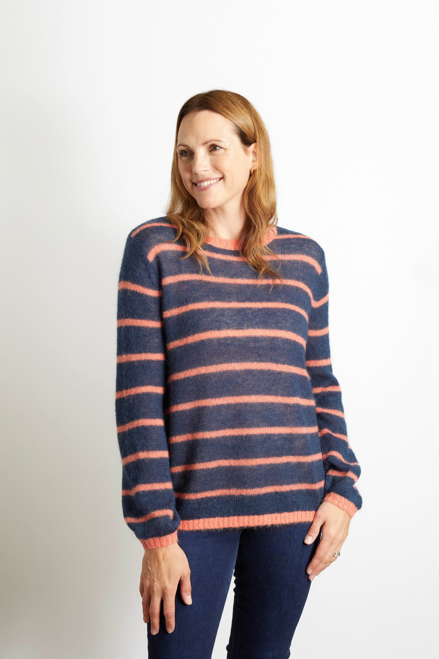 Emma Colourful Striped Jumper - Multicolour Rainbow Stripe