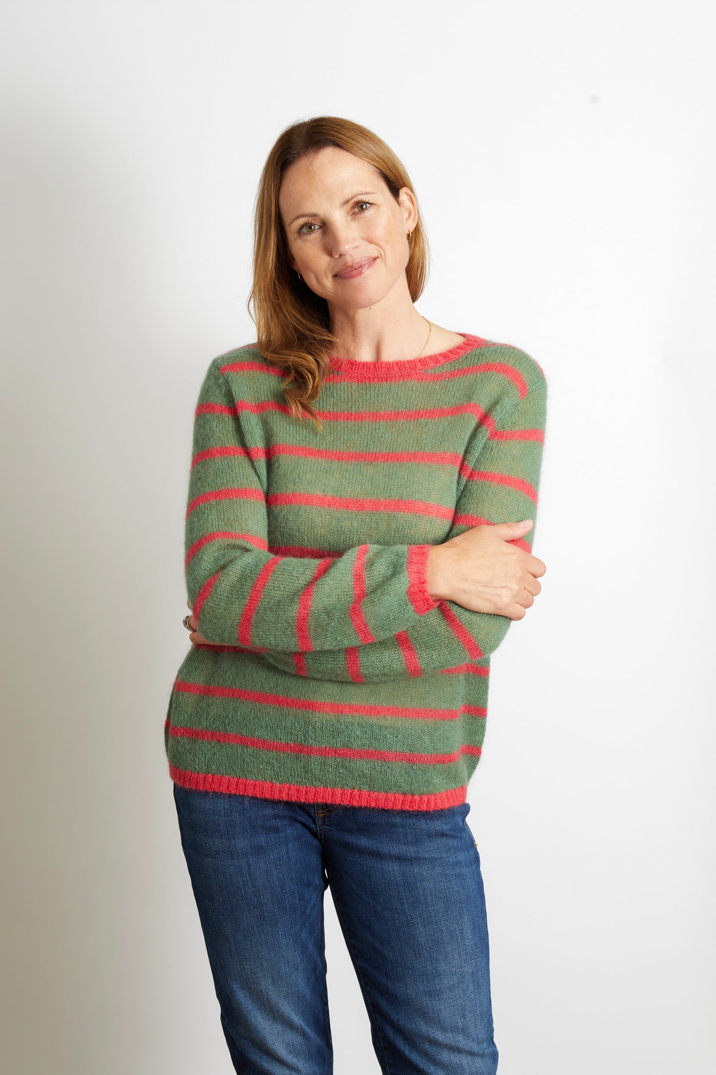 Emma Colourful Striped Jumper - Multicolour Rainbow Stripe