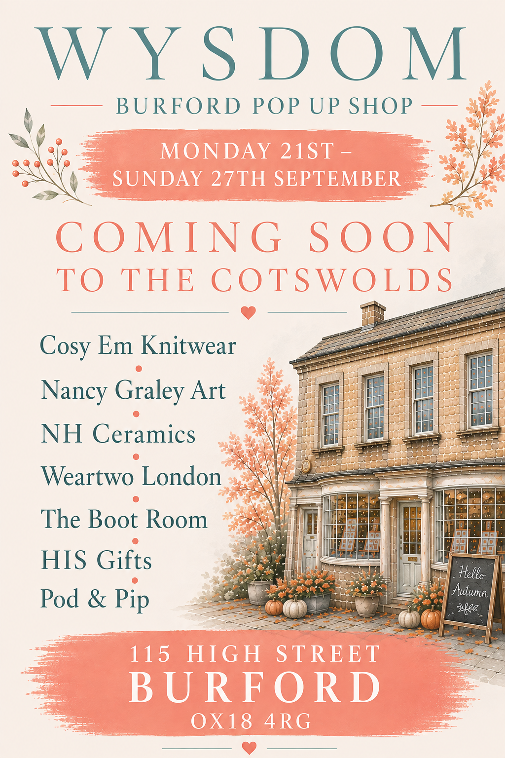 Wysdom Pop Up Burford September